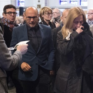 Lara Fabian - Obsèques de Maurane en l'église Notre-Dame des Grâces à Woluwe-Saint-Pierre en Belgique, le 17 mai 2018