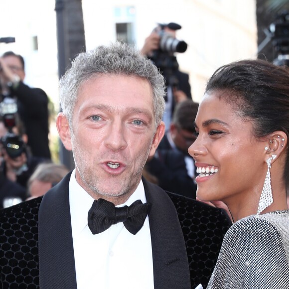 Vincent Cassel et sa fiancée Tina Kunakey - Montée des marches du film « Les Filles du Soleil » lors du 71ème Festival International du Film de Cannes. Le 12 mai 2018 © Borde-Jacovides-Moreau/Bestimage