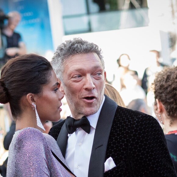 Vincent Cassel et sa fiancée Tina Kunakey - Montée des marches du film « Les Filles du Soleil » lors du 71ème Festival International du Film de Cannes. Le 12 mai 2018 © Borde-Jacovides-Moreau/Bestimage