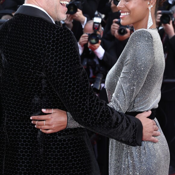 Vincent Cassel et sa fiancée Tina Kunakey - Montée des marches du film « Les Filles du Soleil » lors du 71ème Festival International du Film de Cannes. Le 12 mai 2018 © Borde-Jacovides-Moreau/Bestimage