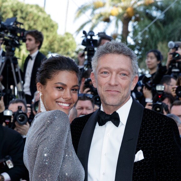Vincent Cassel et sa fiancée Tina Kunakey - Montée des marches du film « Les Filles du Soleil » lors du 71ème Festival International du Film de Cannes. Le 12 mai 2018 © Borde-Jacovides-Moreau/Bestimage