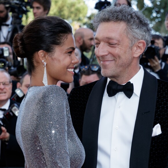 Vincent Cassel et sa fiancée Tina Kunakey - Montée des marches du film « Les Filles du Soleil » lors du 71ème Festival International du Film de Cannes. Le 12 mai 2018 © Borde-Jacovides-Moreau/Bestimage