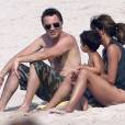 Exclusif - L'actrice Halle Berry et Olivier Martinez en vacances avec leur fils Maceo et Nahla (fille de Halle Berry et Gabriel Aubry) sur une plage au Mexique. Le 22 mars 2016