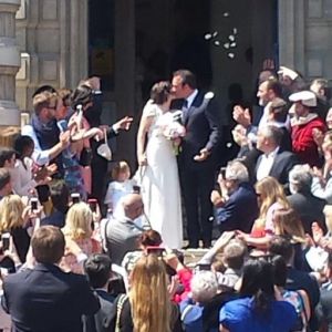 Jean Dujardin et Nathalie Péchalat se sont mariés à Saint-Cloud samedi 19 mai 2018