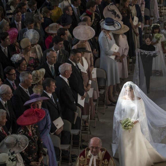 Meghan Markle et le prince Harry, duchesse et duc de Sussex, lors de leur mariage le 19 mai 2018 à Windsor.