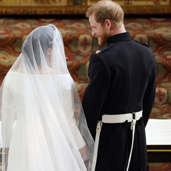 Meghan Markle et le prince Harry, duchesse et duc de Sussex, lors de leur mariage le 19 mai 2018 à Windsor.