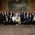  La princesse Estelle et le prince Oscar de Suède se joignaient à leurs parents la princesse héritière Victoria et le prince Daniel ainsi qu'à leur oncle le prince Carl Philip le 21 mai 2018 au palais royal à Stockholm lors d'une réception pour fêter le titre de champions du monde des hockeyeurs suédois. 