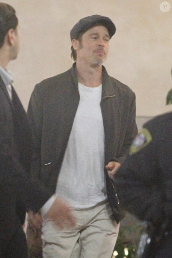 Brad Pitt arrive au concert de U2 au Forum à Inglewood, le 16 mai 2018