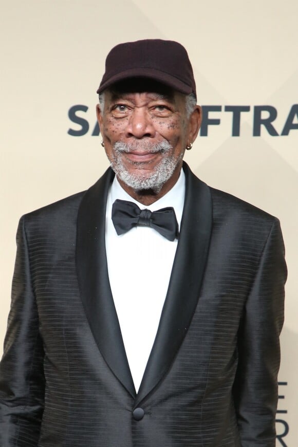 Morgan Freeman à la remise de prix des acteurs Guild awards à l'Auditorium Shrine à Los Angeles, le 21 janvier 2018.