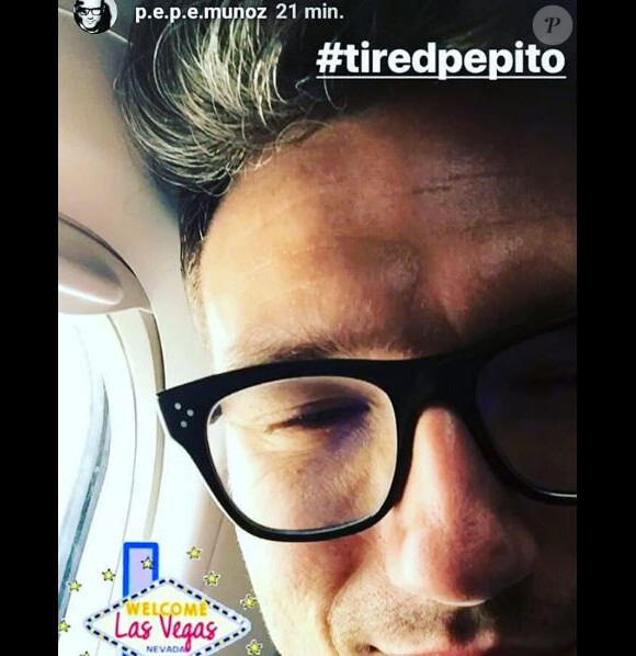 Pepe Munoz arrive à Las Vegas pour ses retrouvailles avec Céline Dion. Instagram, mai 2018.