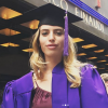 Clara McGregor à la remise de son diplôme à New York le 18 mai 2018