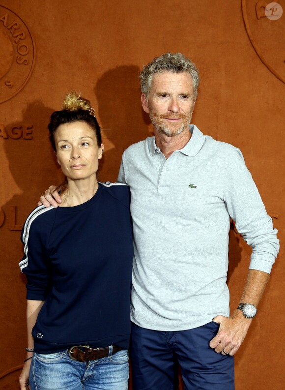 Denis Brogniart et sa femme Hortense au village lors des internationaux de France de tennis de Roland Garros, Jour 3, à Paris le 29 mai 2018. © Dominique Jacovides / Cyril Moreau / Bestimage