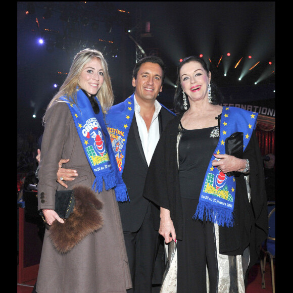 Nathalie, Dany Brillant et Anny Duperey au 35e festival international du cirque de Monte-Carlo, le 25 janvier 2011.