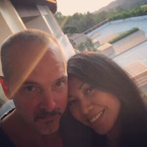 Anggun et son compagnon Christian Kretschmar, à Bali. Instagram, juin 2018.