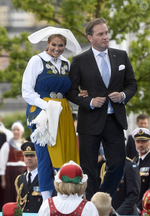 La princesse Madeleine de Suède, Christopher O'Neill - La famille royale de Suède assiste à la fête nationale dans les jardins du musée Skansen à Stockholm le 6 juin 2018.  Sweden's National Day celebrations at Skansen, Stockholm, Sweden 2018-06-0606/06/2018 - Stockholm