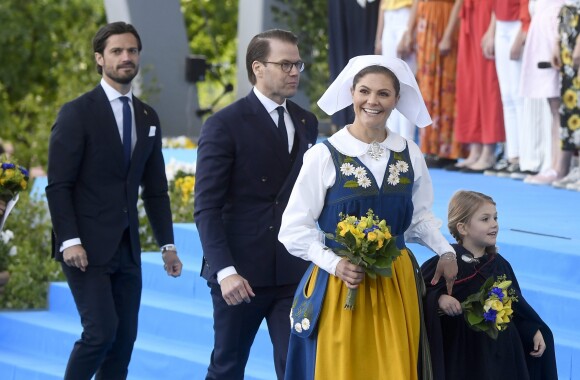 Le prince Carl Philip, le prince Daniel, la princesse Victoria de Suède, la princesse Estelle - La famille royale de Suède assiste à la fête nationale dans les jardins du musée Skansen à Stockholm le 6 juin 2018.  Sweden's National Day celebrations at Skansen, Stockholm, Sweden 2018-06-0606/06/2018 - Stockholm