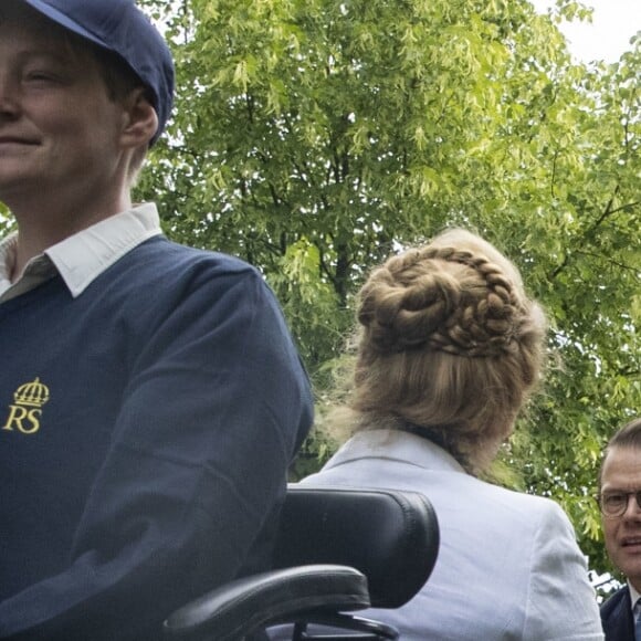 La princesse Victoria de Suède et son mari le prince Daniel étaient en visite au palais de Stromsholm à l'occasion de la Fête nationale suédoise le 6 juin 2018.