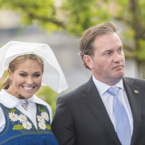 La famille royale de Suède - ici, la princesse Madeleine avec son mari Christopher O'Neill - a célébré le 6 juin 2018 la Fête nationale.