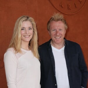 Natacha Régnier et son compagnon Jérôme Pitorin au village des Internationaux de Tennis de Roland Garros à Paris le 7 juin 2018, jour 12. © Cyril Moreau / Bestimage