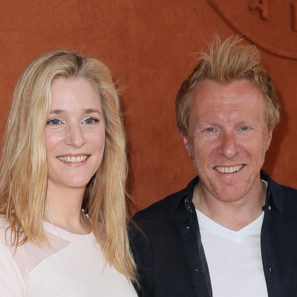 Natacha Regnier et son compagnon Jérôme Pitorin au village des Internationaux de Tennis de Roland Garros à Paris le 7 juin 2018, jour 12. © Cyril Moreau / Bestimage