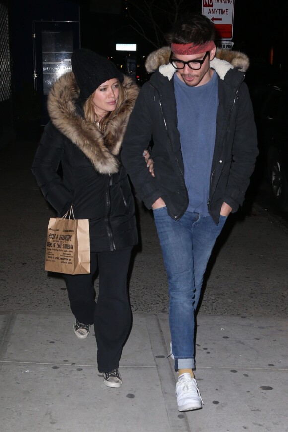 Exclusif - Hilary Duff et son compagnon Matthew Koma à New York, le 10 avril 2018.