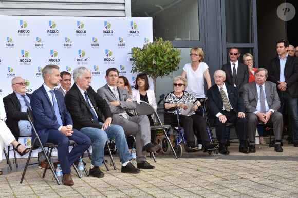 Inauguration de l'avenue Jacques et Bernadette Chirac à Brive-la-Gaillarde (Corrèze) le 8 juin 2018. L'épouse de l'ancien président de la Répubique, Bernardette Chirac, était présente à l'événement, notamment entourée d sa fille Claude.