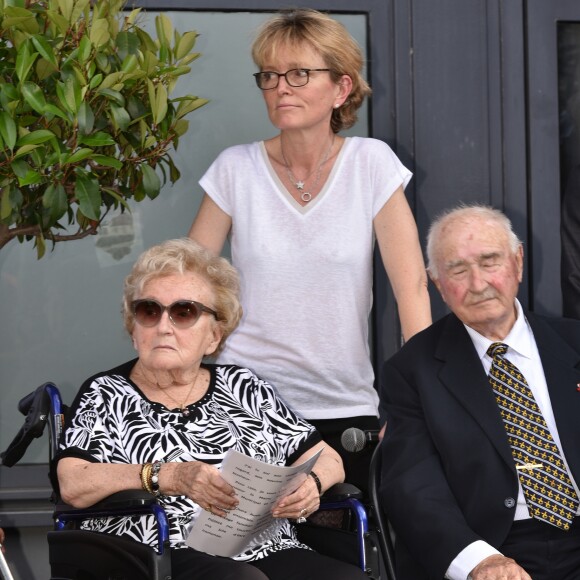 Inauguration de l'avenue Jacques et Bernadette Chirac à Brive-la-Gaillarde (Corrèze) le 8 juin 2018. L'épouse de l'ancien président de la Répubique, Bernardette Chirac, était présente à l'événement, notamment entourée d sa fille Claude.