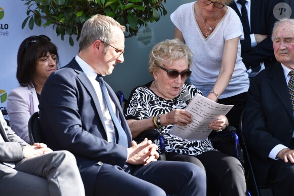 Inauguration de l'avenue Jacques et Bernadette Chirac à Brive-la-Gaillarde (Corrèze) le 8 juin 2018. L'épouse de l'ancien président de la Répubique, Bernardette Chirac, était présente à l'événement, notamment entourée d sa fille Claude.