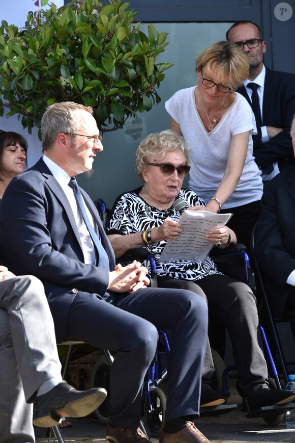 Inauguration de l'avenue Jacques et Bernadette Chirac à Brive-la-Gaillarde (Corrèze) le 8 juin 2018. L'épouse de l'ancien président de la Répubique, Bernardette Chirac, était présente à l'événement, notamment entourée d sa fille Claude.