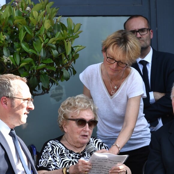 Inauguration de l'avenue Jacques et Bernadette Chirac à Brive-la-Gaillarde (Corrèze) le 8 juin 2018. L'épouse de l'ancien président de la Répubique, Bernardette Chirac, était présente à l'événement, notamment entourée d sa fille Claude.