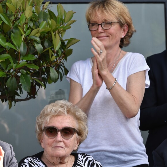 Inauguration de l'avenue Jacques et Bernadette Chirac à Brive-la-Gaillarde (Corrèze) le 8 juin 2018. L'épouse de l'ancien président de la Répubique, Bernardette Chirac, était présente à l'événement, notamment entourée d sa fille Claude.