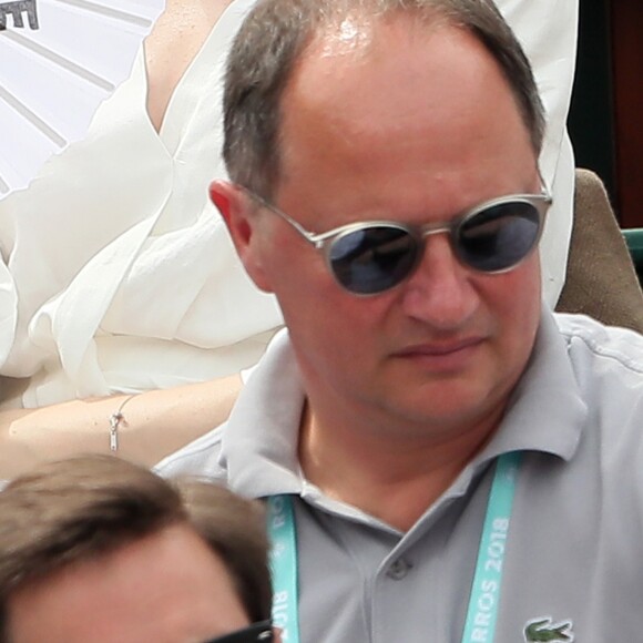 Annabelle Belmondo dans les tribunes des Internationaux de France de Tennis de Roland Garros à Paris, le 10 juin 2018. © Dominique Jacovides - Cyril Moreau/Bestimage