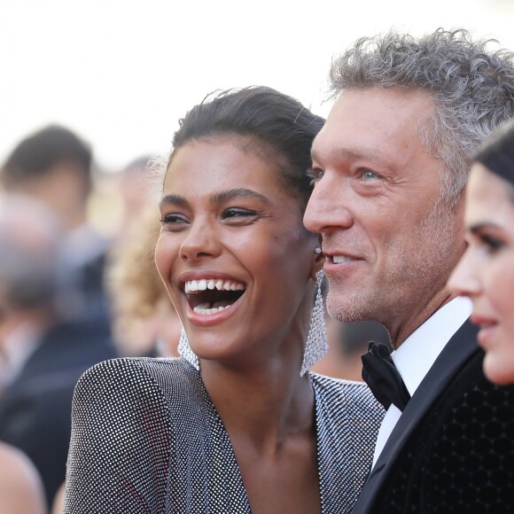 Vincent Cassel et sa fiancée Tina Kunakey - Montée des marches du film « Les Filles du Soleil » lors du 71ème Festival International du Film de Cannes. Le 12 mai 2018 © Borde-Jacovides-Moreau/Bestimage