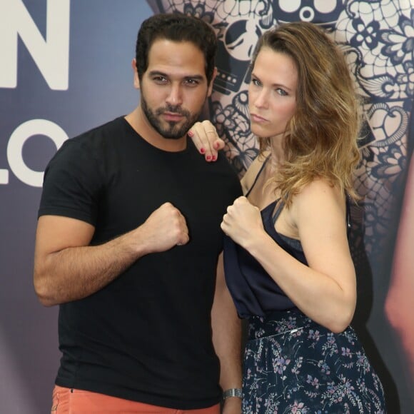 Lorie Pester et Samy Gharbi lors du photocall de la série "Demain nous appartient" lors du 58e festival de Télévision de Monte-Carlo à Monaco le 16 juin 2018. © Denis Guignebourg / Bestimage