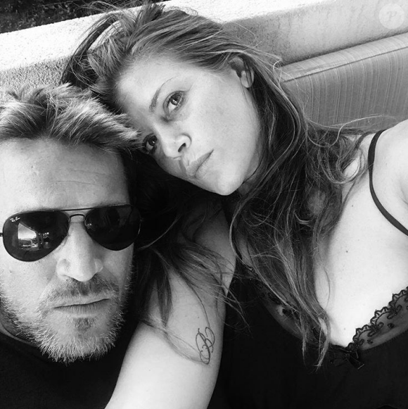 Benjamin Castaldi et sa femme Aurore Aleman - Instagram @b_castaldi, 15 août 2017