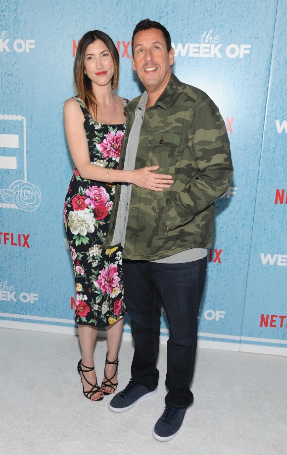 Adam Sandler et sa femme Jackie - Première de la série télévisée sur Netflix "The Week Of" à New York le 23 avril 2018.
