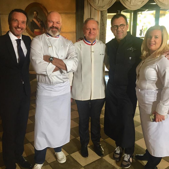 Philippe Etchebest en tournage pour Top Chef sur M6 avec Michel Sarran et Helène Darroze et Stéphane Rotenberg - Instagram