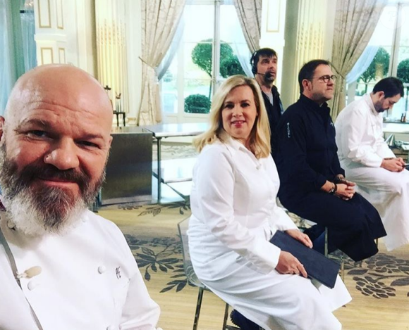 Philippe Etchebest en tournage pour Top Chef sur M6 avec Michel Sarran et Helène Darroze - Instagram
