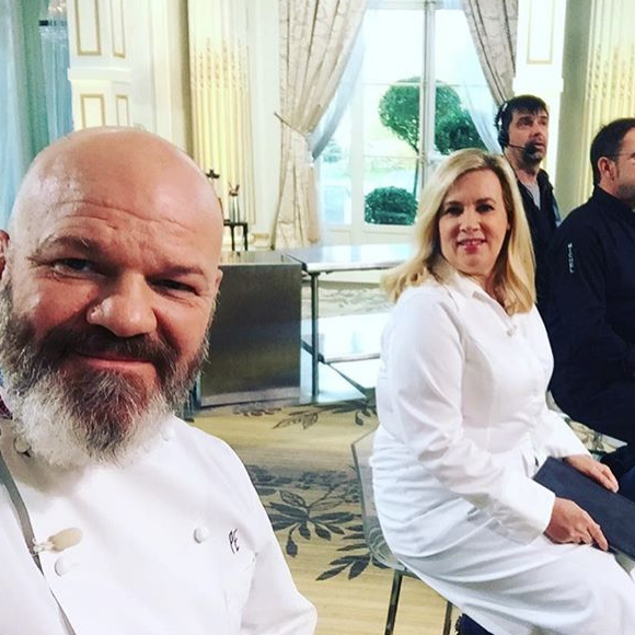 Philippe Etchebest en tournage pour Top Chef sur M6 avec Michel Sarran et Helène Darroze - Instagram