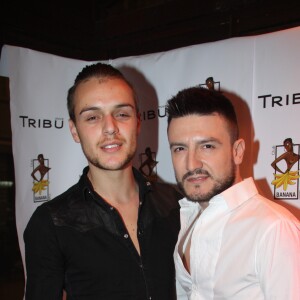Exclusif - Michal Kwiatkowski et son ami Maxime - Soirée d'inauguration du Club Banana Café à Paris, le 21 mars 2016. © Philippe Baldini/Bestimage
