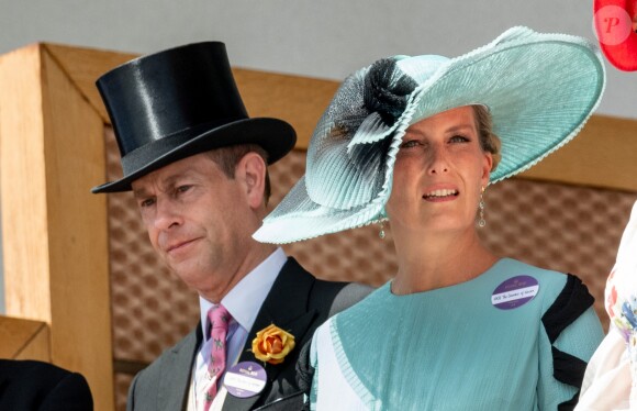 Le prince Edward, comte de Wessex et la comtesse Sophie de Wessex lors du Royal Ascot 2018 à l'hippodrome d'Ascot dans le Berkshire le 20 juin 2018