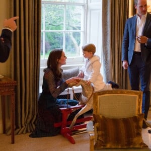 Les Cambridge recevant en avril 2016 le couple Obama dans leurs appartements privés au palais de Kensington à Londres.
