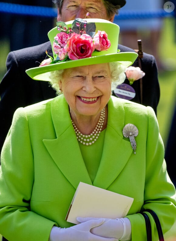 La reine Elizabeth II d'Angleterre lors du 4e jour du Royal Ascot 2018 à Ascot le 22 juin 2018.