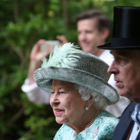 Le prince Andrew et la reine Elizabeth II d'Angleterre lors du 5e jour du Royal Ascot 2018 à Ascot le 23 juin 2018