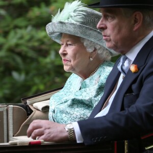 Le prince Andrew et la reine Elizabeth II d'Angleterre lors du 5e jour du Royal Ascot 2018 à Ascot le 23 juin 2018