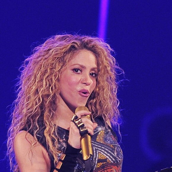 La chanteuse Shakira en concert à l'O2 Arena de Londres le 11 juin 2018.