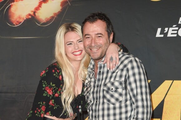 Kelly Vedovelli et Bernard Montiel - Avant-première du film "Taxi 5" au cinéma le Grand Rex à Paris, France, le 8 avril 2018. © Coadic Guirec/Bestimage