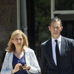 Cristina d'Espagne et Iñaki Urdangarin au tribunal de Palma de Majorque le 22 juin 2016 dans le cadre du procès Noos.