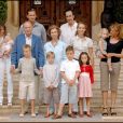  La famille royale d'Espagne en vacances à Palma de Majorque en août 2007. 
