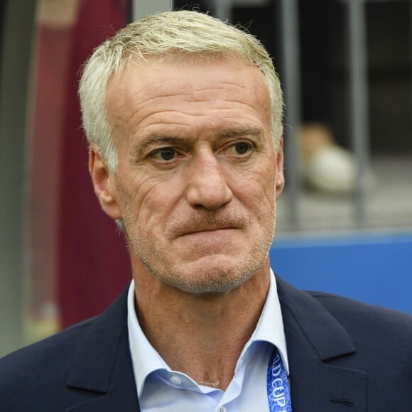 Le sélectionneur de l'équipe de France Didier Deschamps lors de France-Danemark en Coupe du monde à Moscou, Russie, le 26 juin 2018. © Pierre Perusseau/Bestimage